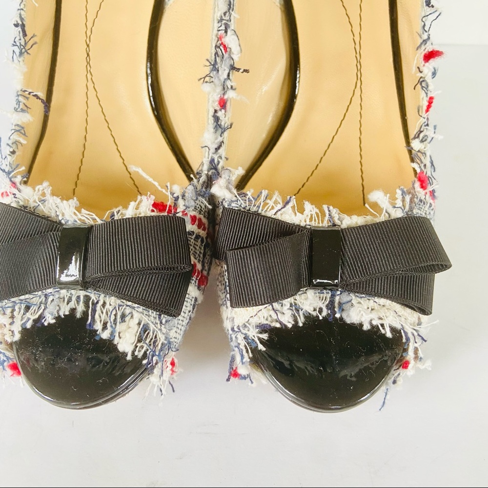 Kate Spade black white tweed heels  8 - Picture 5 of 15